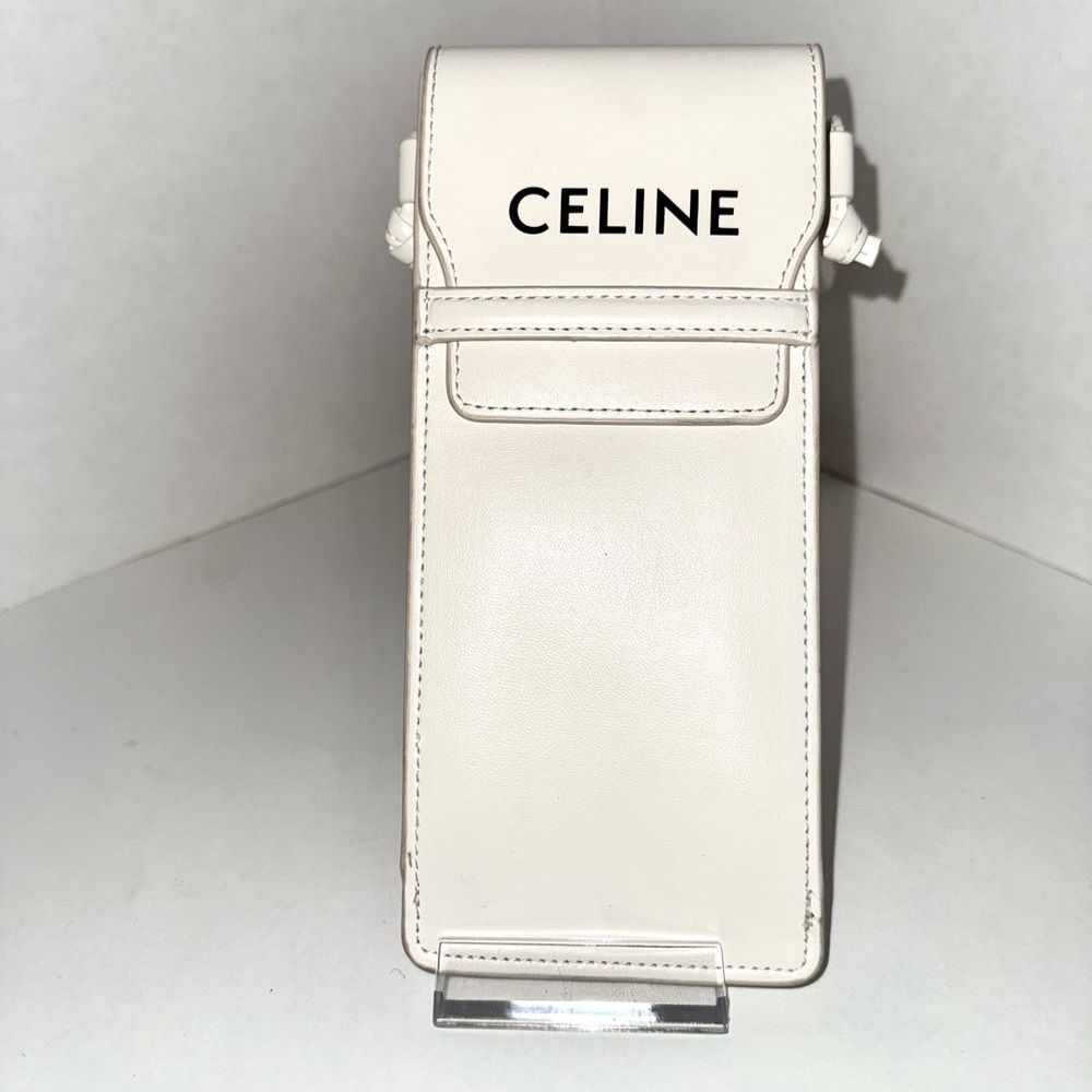 Celine White Crossbody Bag with Minimalist Design